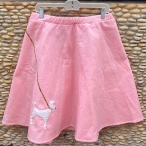 Charades Pink White Poodle 50's Costume Skirt M Grease Rock & Roll Halloween